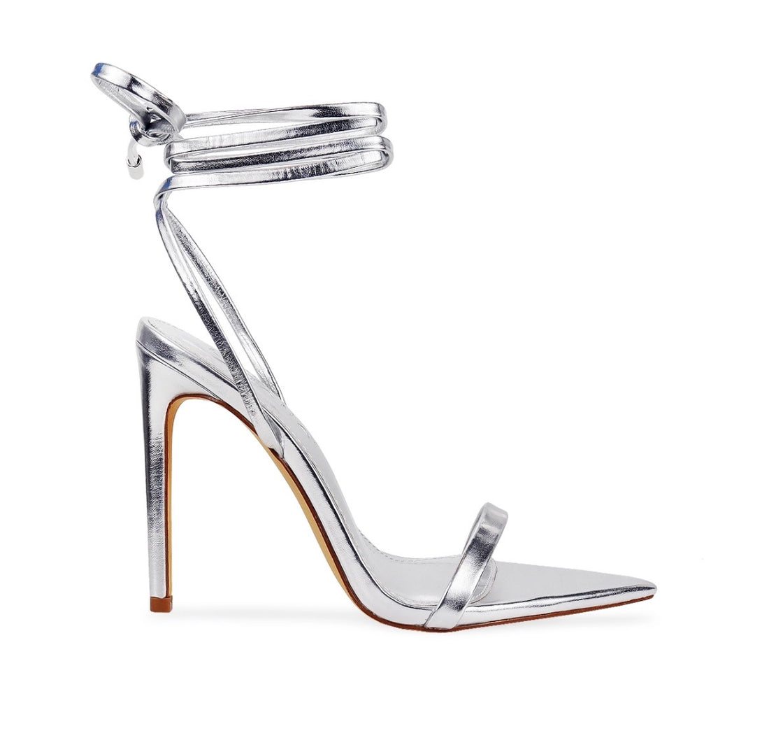 Women’s pointed toe Stiletto Silver