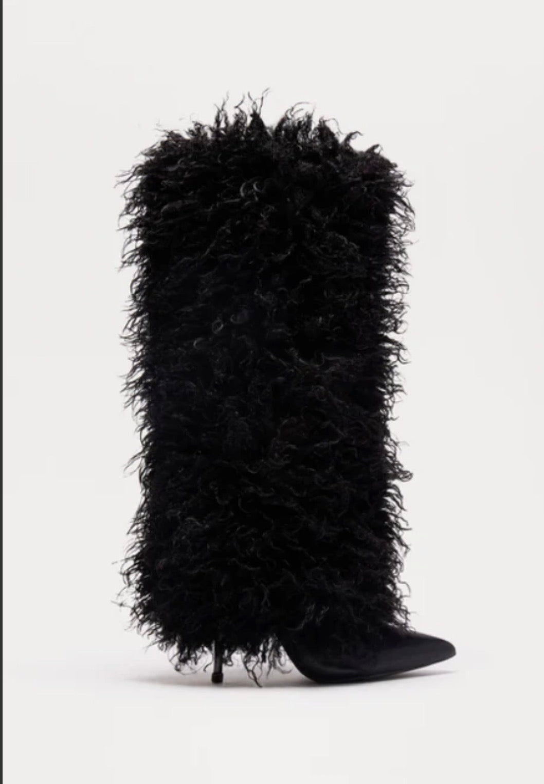 Black Faux Fur Boots